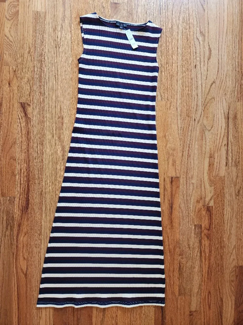 NWT J.Crew Striped Ribbed Tank Maxi Dress (Small)